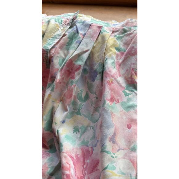 Vintage Alfred Dunner Floral Skirt Pastel Button Up Retro Cottage Garden Fairy - Picture 6 of 7